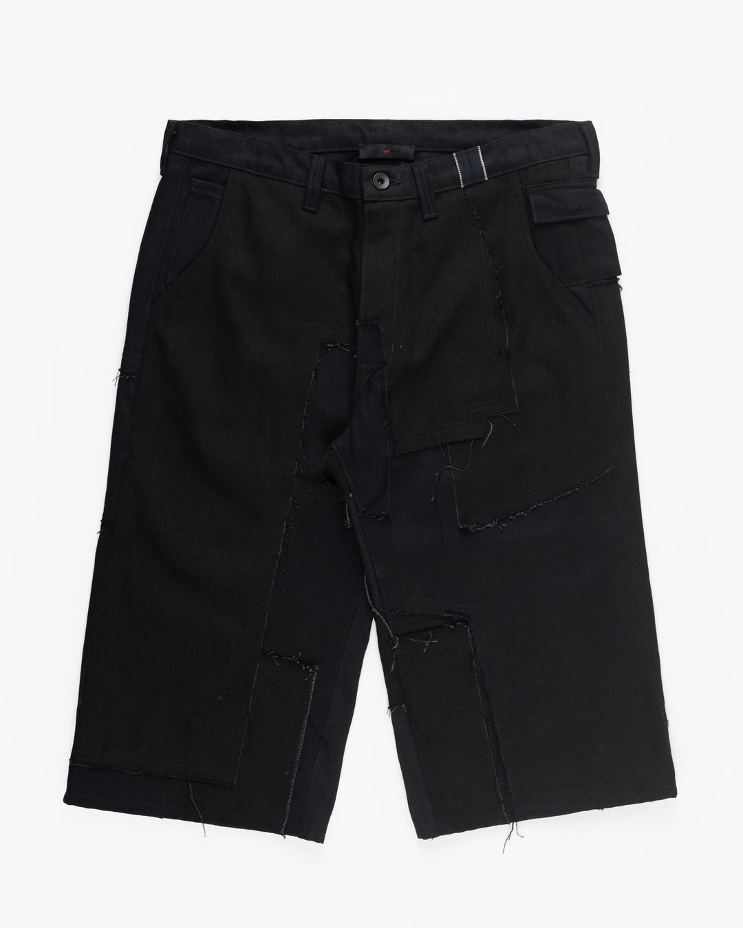 Scrap Denim Shorts Black