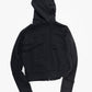 Scrap Zip Up Hoodie Black