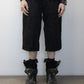 Scrap Denim Shorts Black