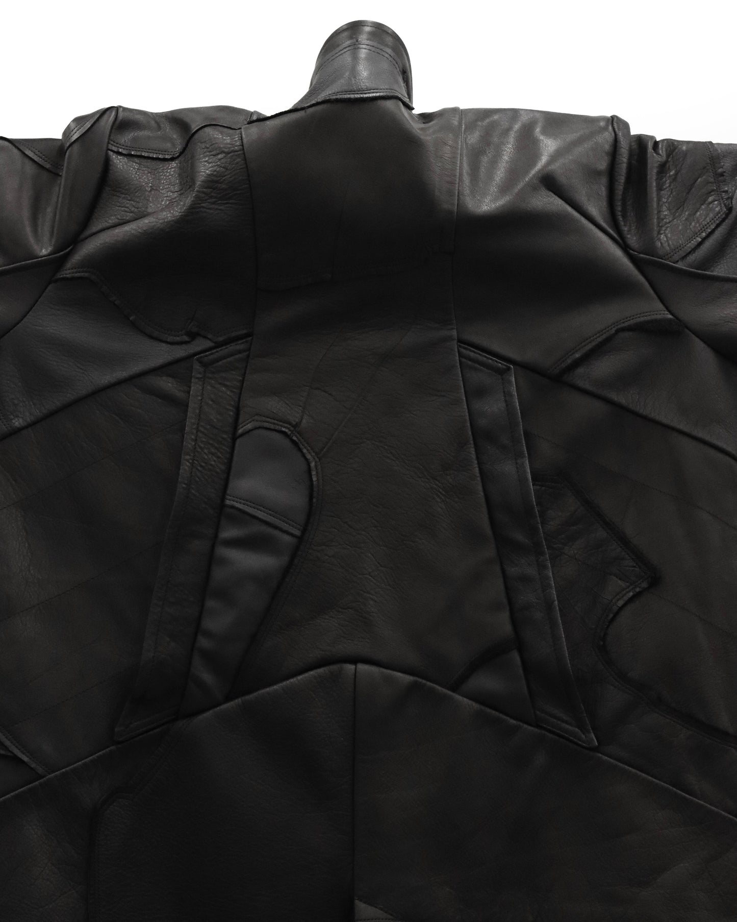 SCRAP LEATHER SWEEP COAT