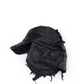 SCRAP LEATHER BOMBER HAT (BLACK)