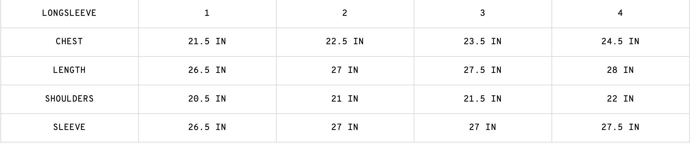 Size Guide