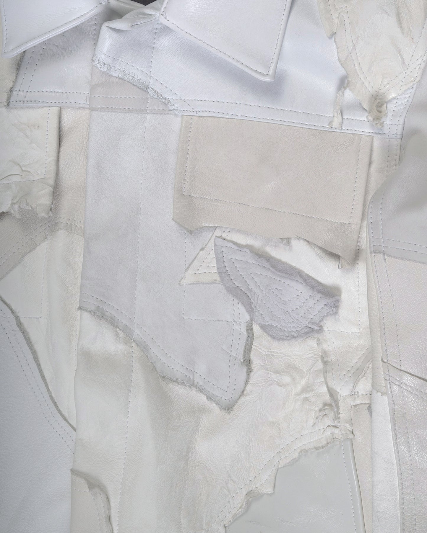 SCRAP LEATHER TYPE 0  BONE/WHITE