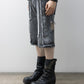 Scrap Denim Shorts Grey